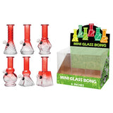 6″ Soft Glass Two Tone Mini Bongs – Assorted Designs | 6-Piece Display [GL-M6020x]