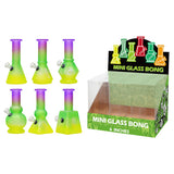 6″ Soft Glass Mini Bongs – Assorted Designs | 6-Piece Display [GL-M6050x]