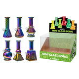 6″ Electroplated Soft Glass Mini Bongs – Assorted Designs | 6-Piece Display [GL-M6090x] Glass Bong Canadian Distributor Rainbow