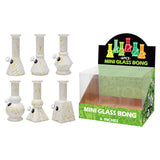 6″ Soft Glass Mini Bongs – Assorted Designs | 6-Piece Display [GL-M6300x] Glass Bong Canadian Distributor White