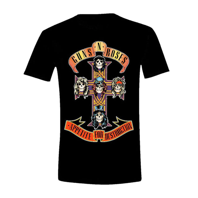 Gun N Roses | "Appetite For Destruction" Men's T-Shirt-Black- Officially Licensed Short Sleeve Philcos