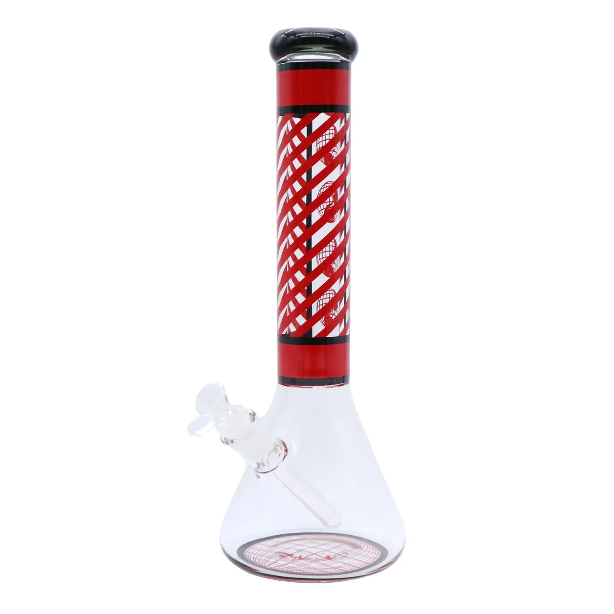 Infyniti | 14" 7mm Stripe Design Glass Beaker Bong – Assorted Colors [GP1531AST]