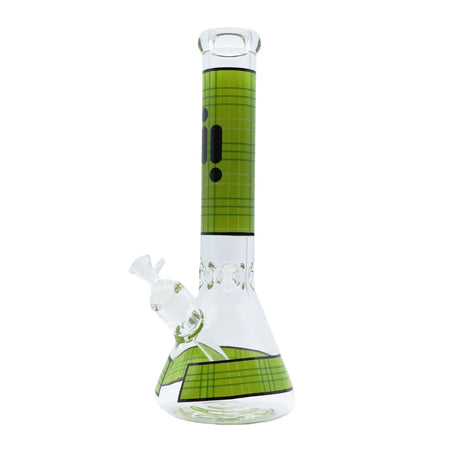 14" Infyniti Grid Pattern Beaker Water Bong ( GP1598 ) Glass Bong ONE Light Green