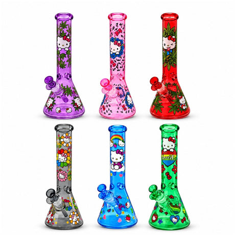 14" Character & Leaf Pattern Beaker Glass Bong Super Supplys Inc