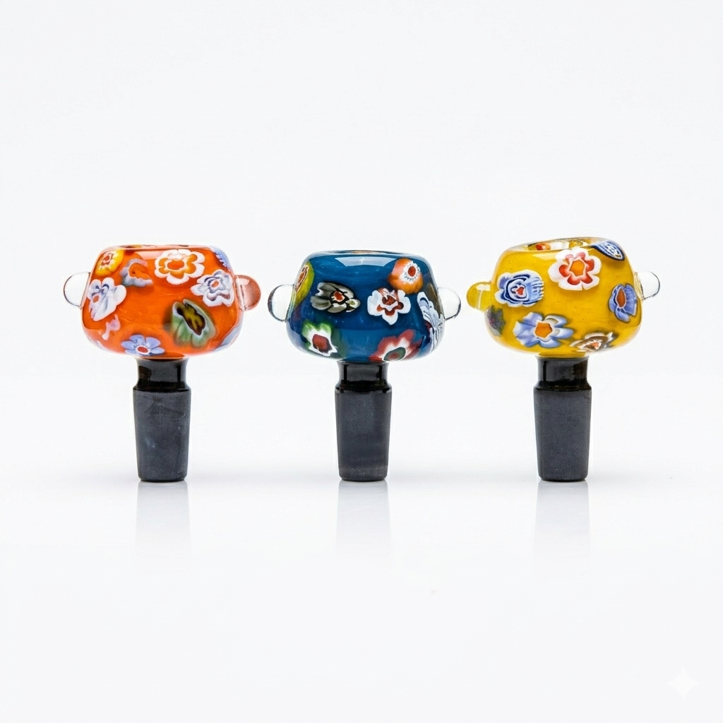 OG | 14mm Colourful Ghost Bowls – Assorted Bowl · Popper Smoking Cat Distribution