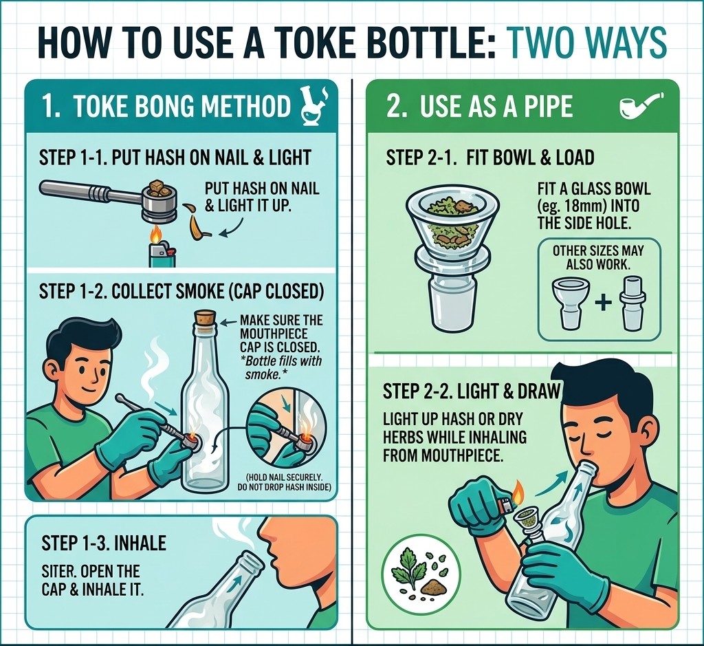 Pufferson Toke Bottle Glass Bong Pufferson