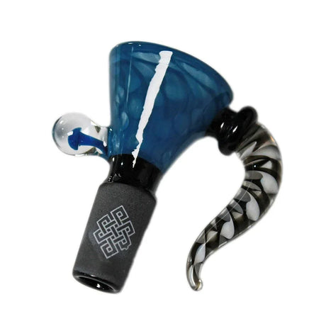 Karma | 14mm Honeycomb, Black Joint Glass Bowl (Purple) Bowl · Popper Maq Distributors Blue