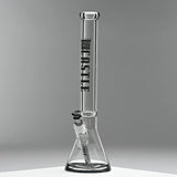Castle Glassworks | 18" Beaker 9mm Glass bong – Color Logo Glass Bong Castle Glassworks Gray