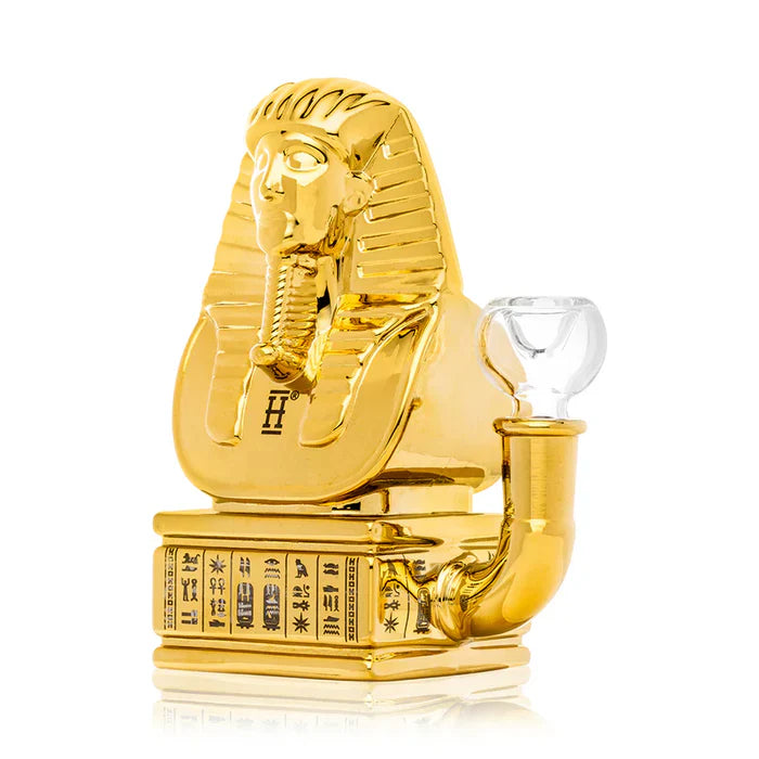 Hemper | 5.7" Ancient Egypt Bong – Pharaoh Gold Edition [PP6063LG] Glass Bong Smoking Cat Distribution