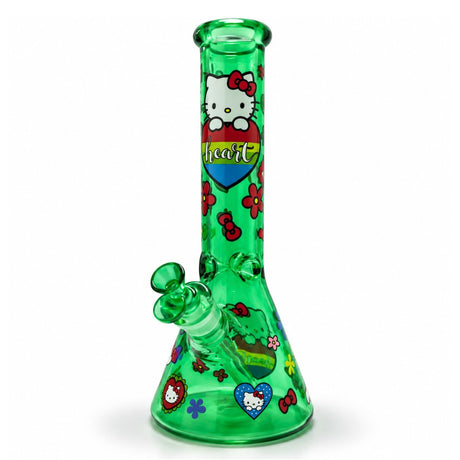 14" Character & Leaf Pattern Beaker Glass Bong Super Supplys Inc Green