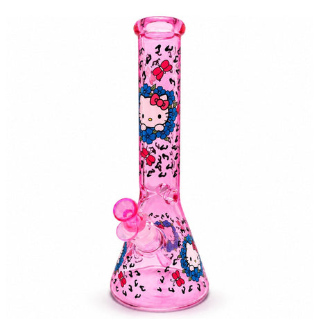 14" Character & Leaf Pattern Beaker Glass Bong Super Supplys Inc Pink