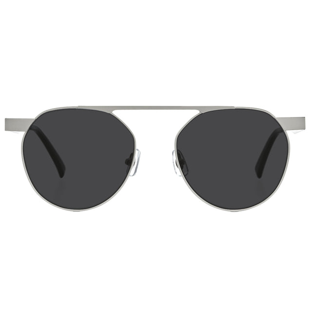 Premium K-Designed Sunglasses - Round B Sunglasses EyeEye Silver