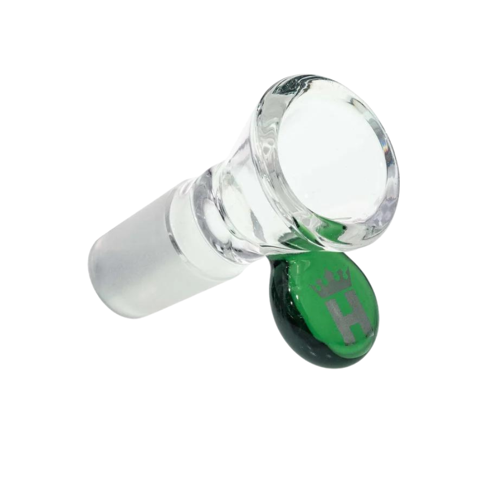 Hoss Glass | 14mm Cone Bowl with Coloured Tab [YX12C] Bowl · Banger · Oil Burner Smoking Cat Distribution Green