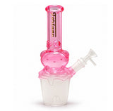 Fortune | 10" Character Cup Glass Water Pipe Glass Bong Fortune Pink