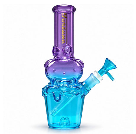 Fortune | 10" Character Cup Glass Water Pipe Glass Bong Fortune Purple
