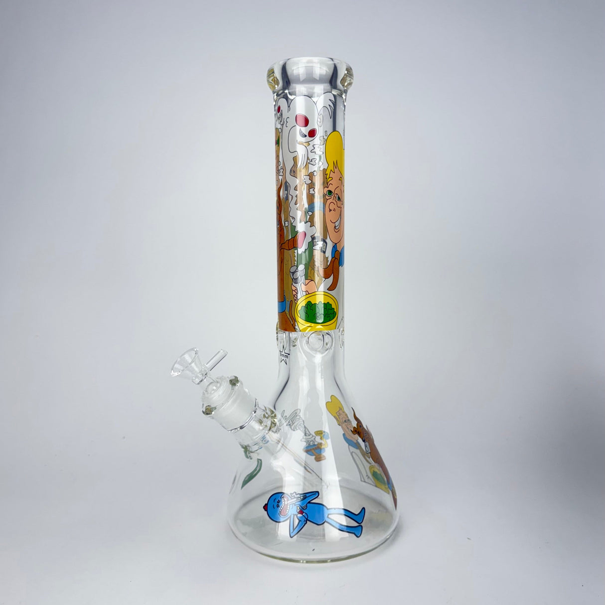14" Yellow Family Cartoon 9 mm glass bongs [PIP789] Glass Bong NIBO Distribution Design B