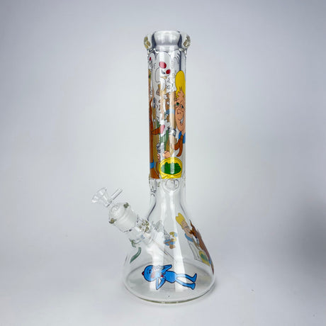 14" Yellow Family Cartoon 9 mm glass bongs [PIP789] Glass Bong NIBO Distribution Design B
