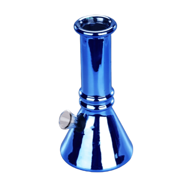 6″ Lume Beaker Mini Glass Bong – Metallic Finish [JBLMIN-03-16] Glass Bong Canadian Distributor Blue