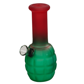 6″ Rubber Finishing Surface Mini Glass Bong Box of 10 [JBLMIN-06-18] Glass Bong Canadian Distributor Green/Red (Box of 10)