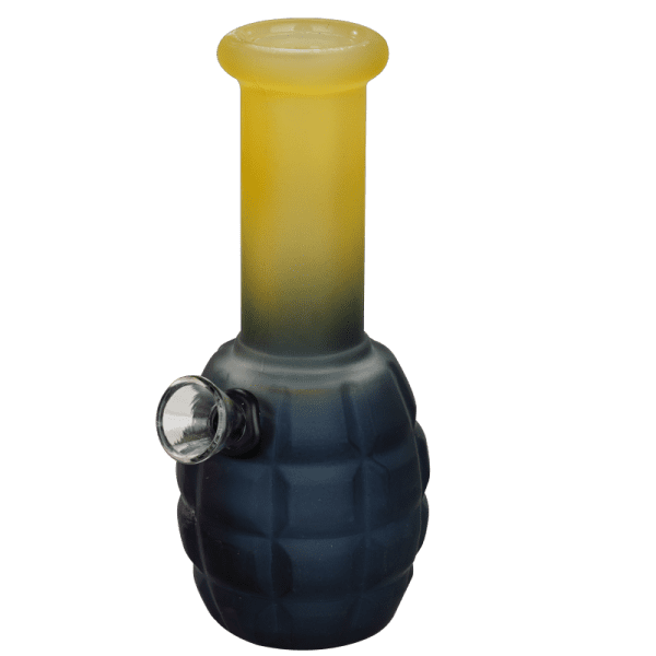 6″ Rubber Finishing Surface Mini Glass Bong Box of 10 [JBLMIN-06-18] Glass Bong Canadian Distributor Black/Yellow (Box of 10)