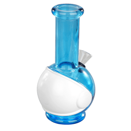 6″ Round Base Mini Glass Bong [JBLMIN-07-1] Glass Bong Canadian Distributor White