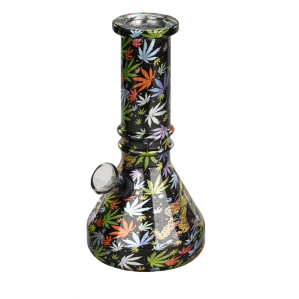 6″ Vivid Vault Beaker Mini Glass Bong – [JBLMIN-08-5] Glass Bong Canadian Distributor Design B