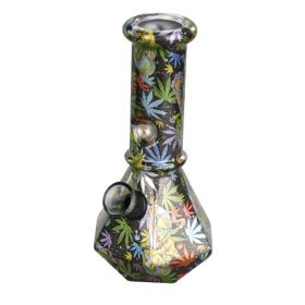 6″ Prism Hex Series Mini Glass Bong – Geometric Art Design [JBLMIN-09-5]