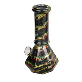6″ Prism Hex Series Mini Glass Bong – Geometric Art Design [JBLMIN-09-5]