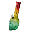 8″ Skull Glass Bong [JBLX-11-2] Glass Bong Canadian Distributor Green/Red
