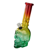 8″ Skull Glass Bong [JBLX-11-2] Glass Bong Canadian Distributor Green/Red
