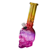 8″ Skull Glass Bong [JBLX-11-2] Glass Bong Canadian Distributor Pink/Red