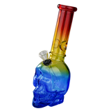 8″ Skull Glass Bong [JBLX-11-2] Glass Bong Canadian Distributor Blue/Red