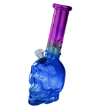 8″ Skull Glass Bong [JBLX-11-2] Glass Bong Canadian Distributor Blue/Purple