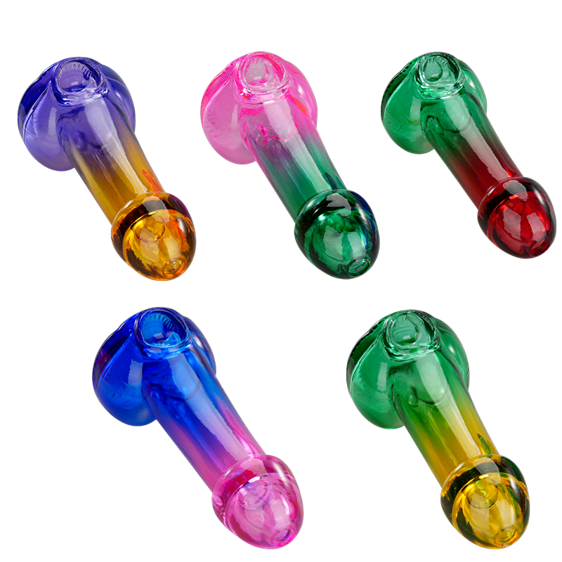 5″ Glass Pipe – Adult (Mixed Color) – Display of 6 [JFR040] Glass Pipe Canadian Distributor