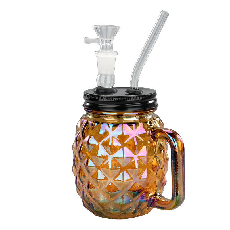 TOPPUFF® | 5” Pineapple Glass Bong-Surface Plating Colors [JTOP01.1003] Glass Bong Canadian Distributor Brown