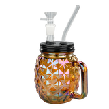 TOPPUFF® | 5” Pineapple Glass Bong-Surface Plating Colors [JTOP01.1003] Glass Bong Canadian Distributor Brown