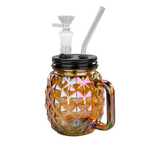 TOPPUFF® | 5” Pineapple Glass Bong-Surface Plating Colors [JTOP01.1003] Glass Bong Canadian Distributor Brown