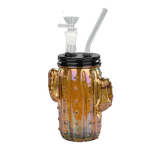 TOPPUFF® | 5″ Cactus Glass Bong – Surface Plating Colors [JTOP01.1004] Glass Bong Canadian Distributor Brown