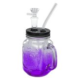TOPPUFF® | 5.5″ Mason Jar Glass Bong – Surface Plating Colors [JTOP01.1005] Glass Bong Canadian Distributor Purple
