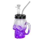 TOPPUFF® | 6″ Skull Cup Glass Bong – Surface Painting Colors [JTOP01.1006] Glass Bong Canadian Distributor Purple