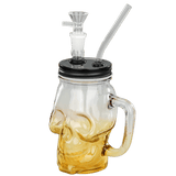 TOPPUFF® | 6″ Skull Cup Glass Bong – Surface Painting Colors [JTOP01.1006] Glass Bong Canadian Distributor Yellow