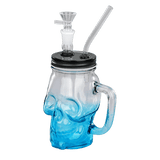 TOPPUFF® | 6″ Skull Cup Glass Bong – Surface Painting Colors [JTOP01.1006] Glass Bong Canadian Distributor Blue