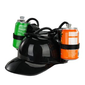 Party Sip Hands-Free Dual Drink Drinking Helmet – Baseball Cap Balloon · Party · Game Canadian Distributor Black