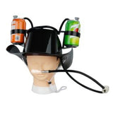 Party Sip Hands-Free Dual Drink Drinking Helmet – Cowboy Hat Balloon · Party · Game Canadian Distributor Black