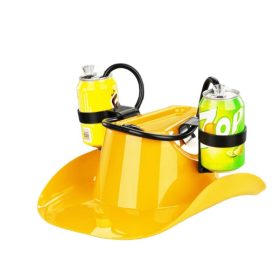 Party Sip Hands-Free Dual Drink Drinking Helmet – Cowboy Hat Balloon · Party · Game Canadian Distributor Yellow