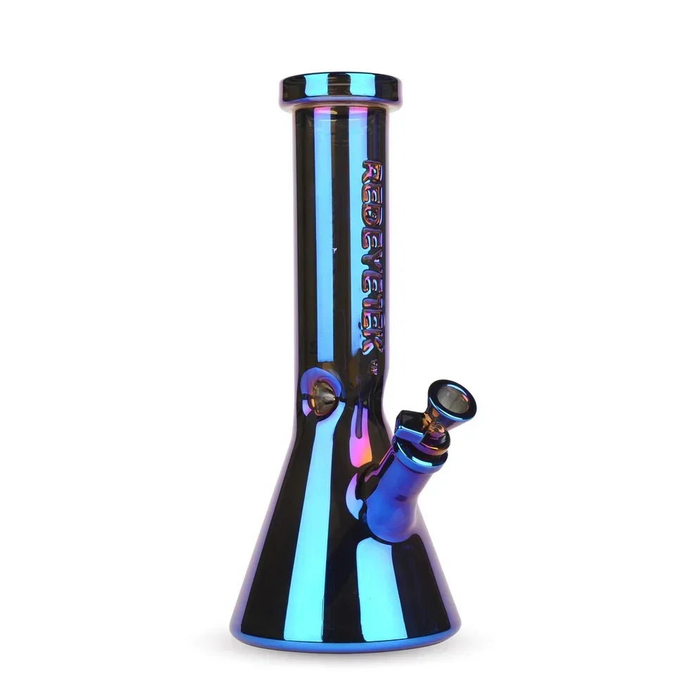 12" 7mm Red Eye Tek Metallic Terminator Finish Beaker Bong Glass Bong Smoking Cat Distribution Default Title