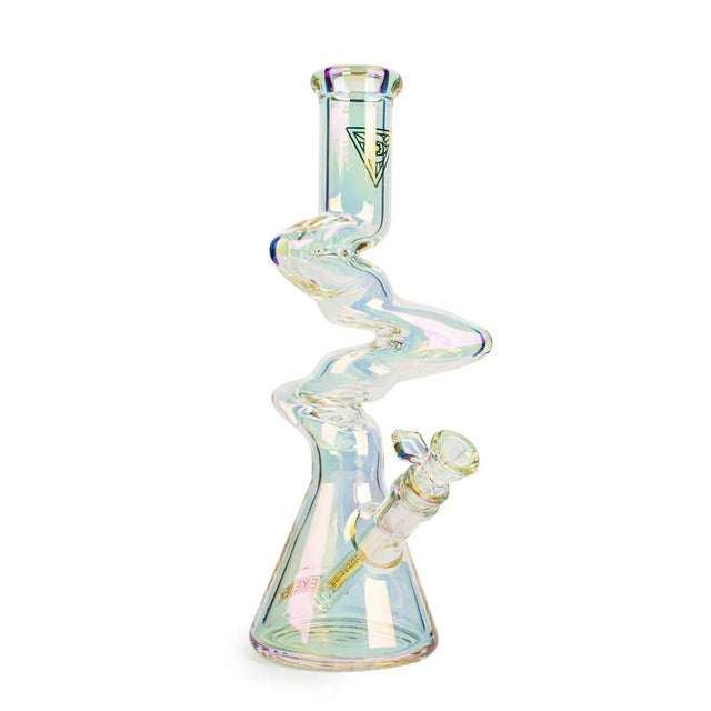 SC Red Eye 12" Triple Zong Metallilc Rainbow Beaker Bong