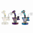 Red Eye Tek® | 5.5" Tall Metallic Terminator Finish Quantum Concentrate Rig Glass Rig West Coast Gifts