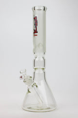 16" KUSH / 7mm / curved tube glass water bong-Red - One Wholesale