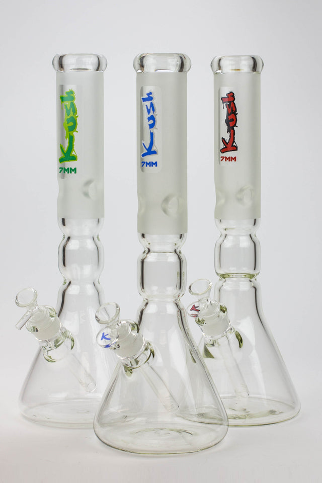 16" KUSH / 7mm / curved tube glass water bong- - One Wholesale